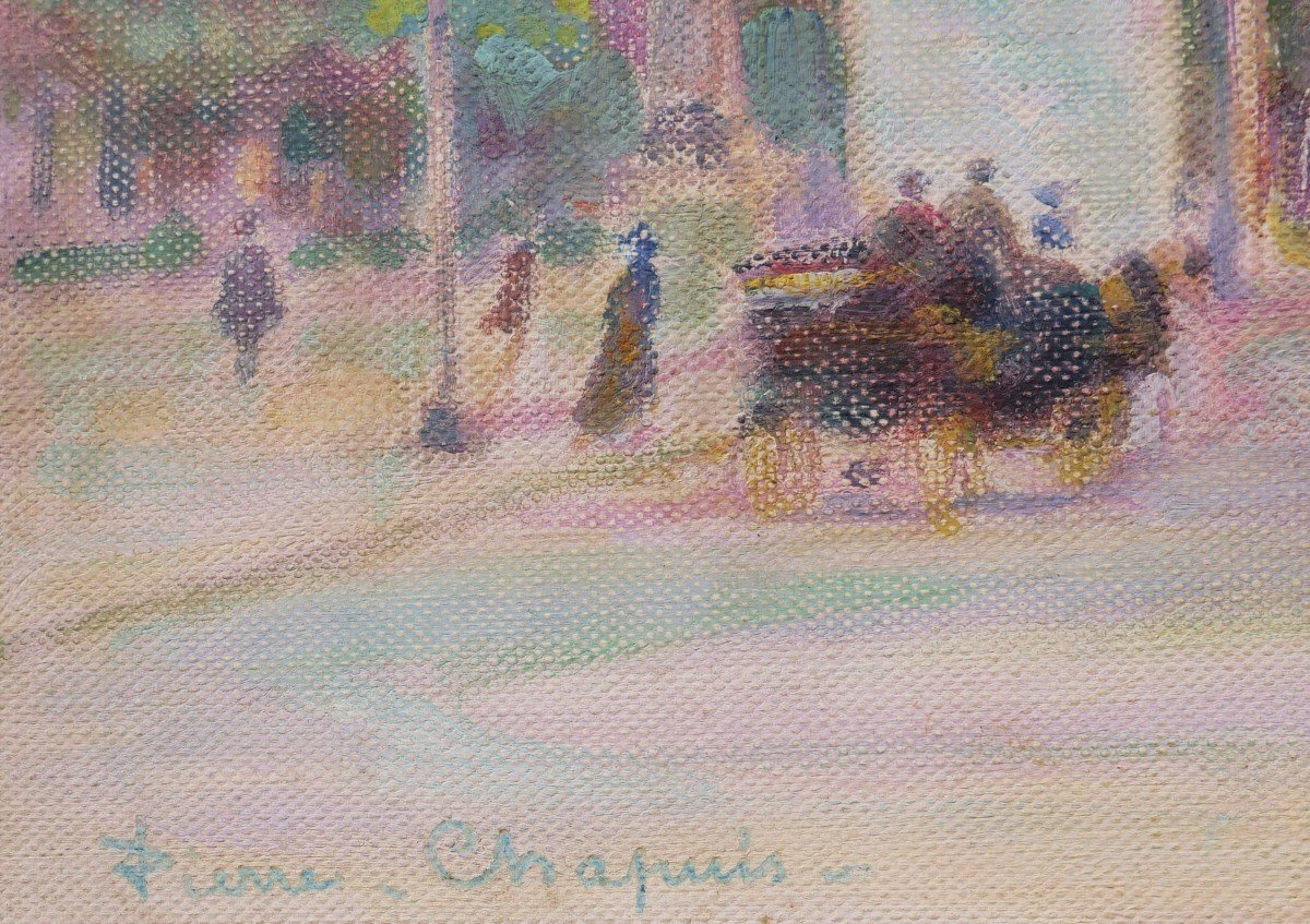 Pierre Chapuis, Busy View Down The Avenue Des Champs-élysées-photo-4