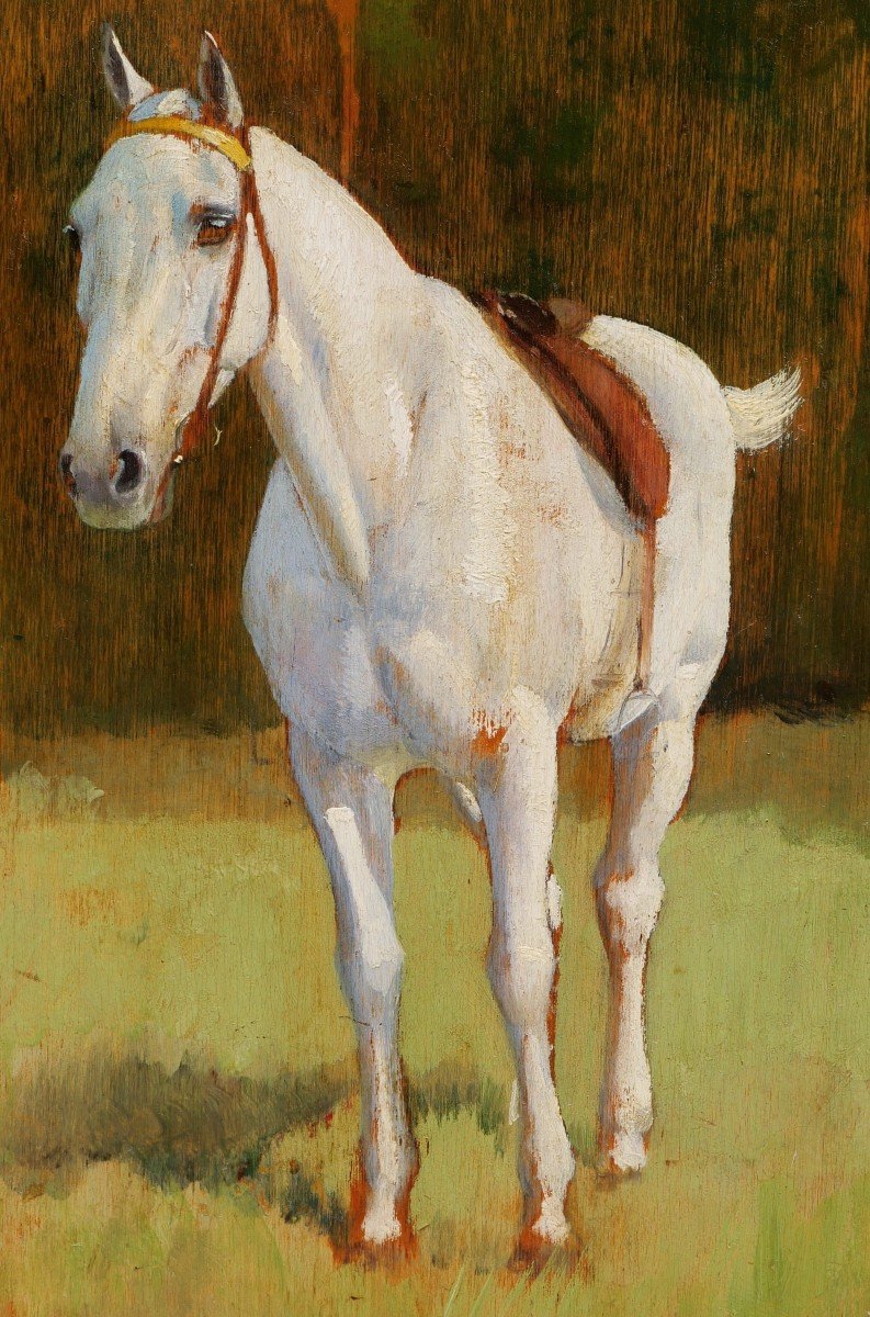 Robert Gignoux, Study Of A White Horse-photo-2