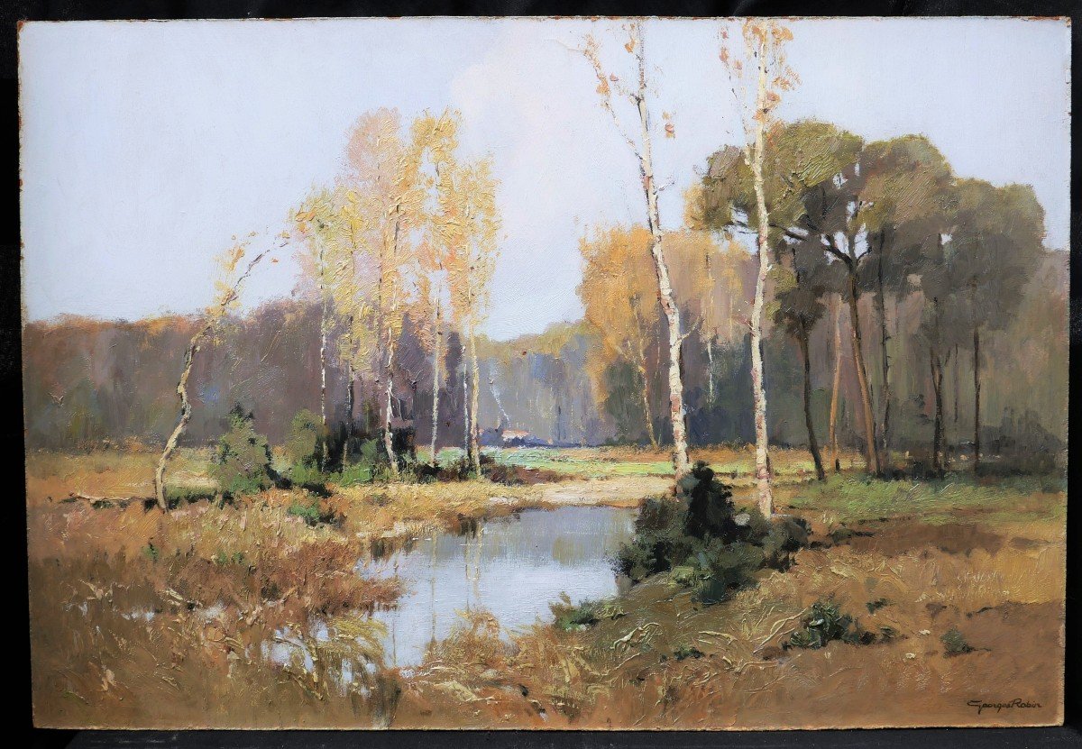Georges Charles Robin, Landscape Of Sologne In Autumn-photo-1