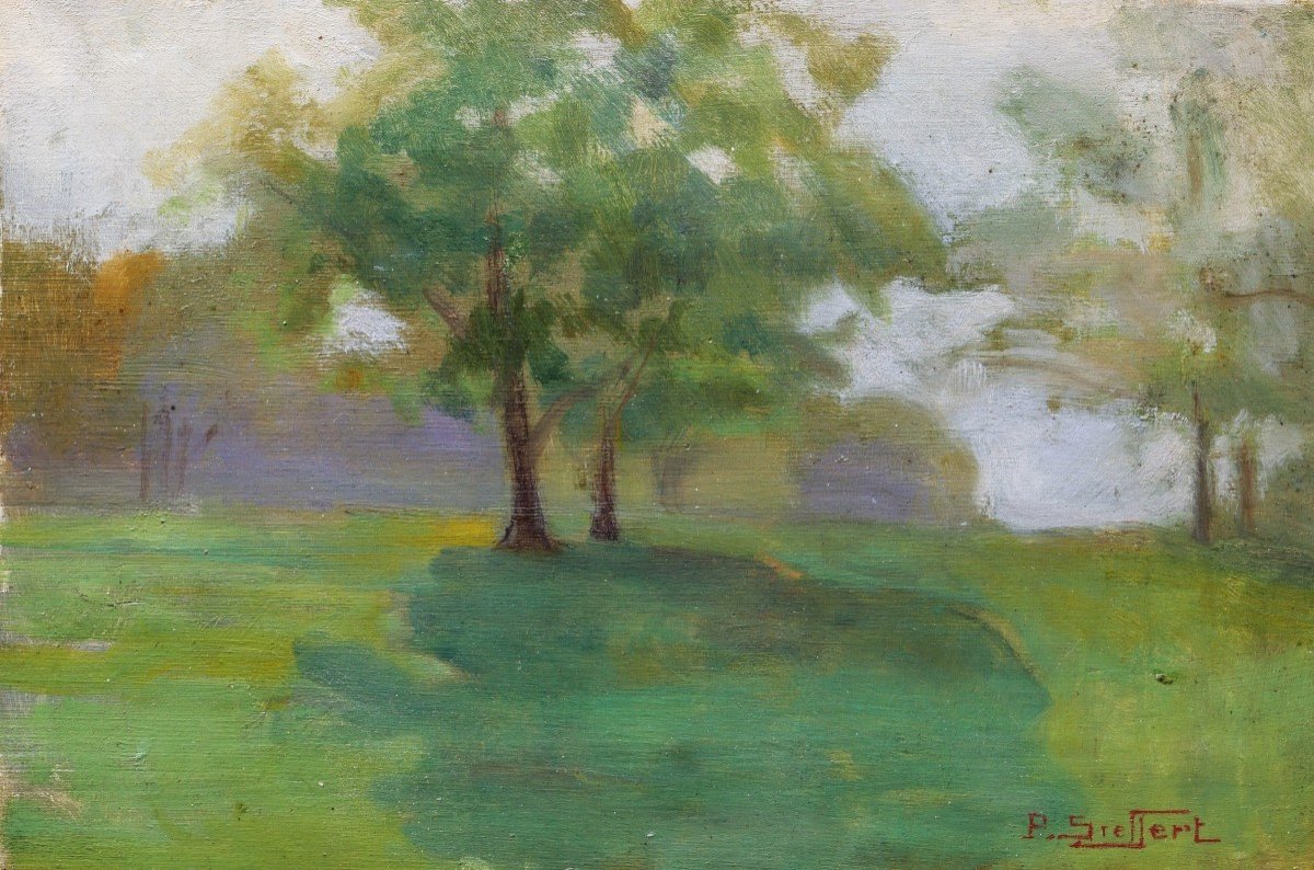 Paul SIEFFERT, Paysage de campagne aux arbres esquissés