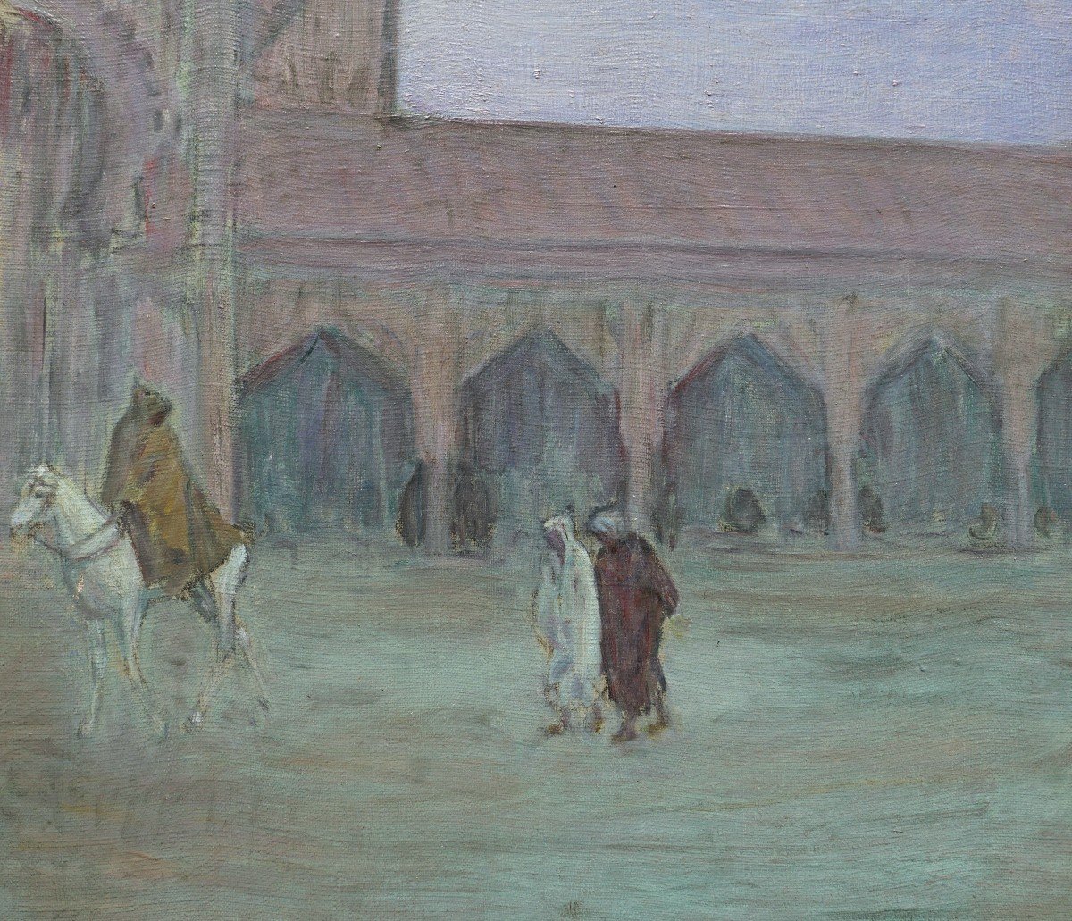 Olga Bing, Lively Scene At Night In The Courtyard Of A Mosque-photo-2