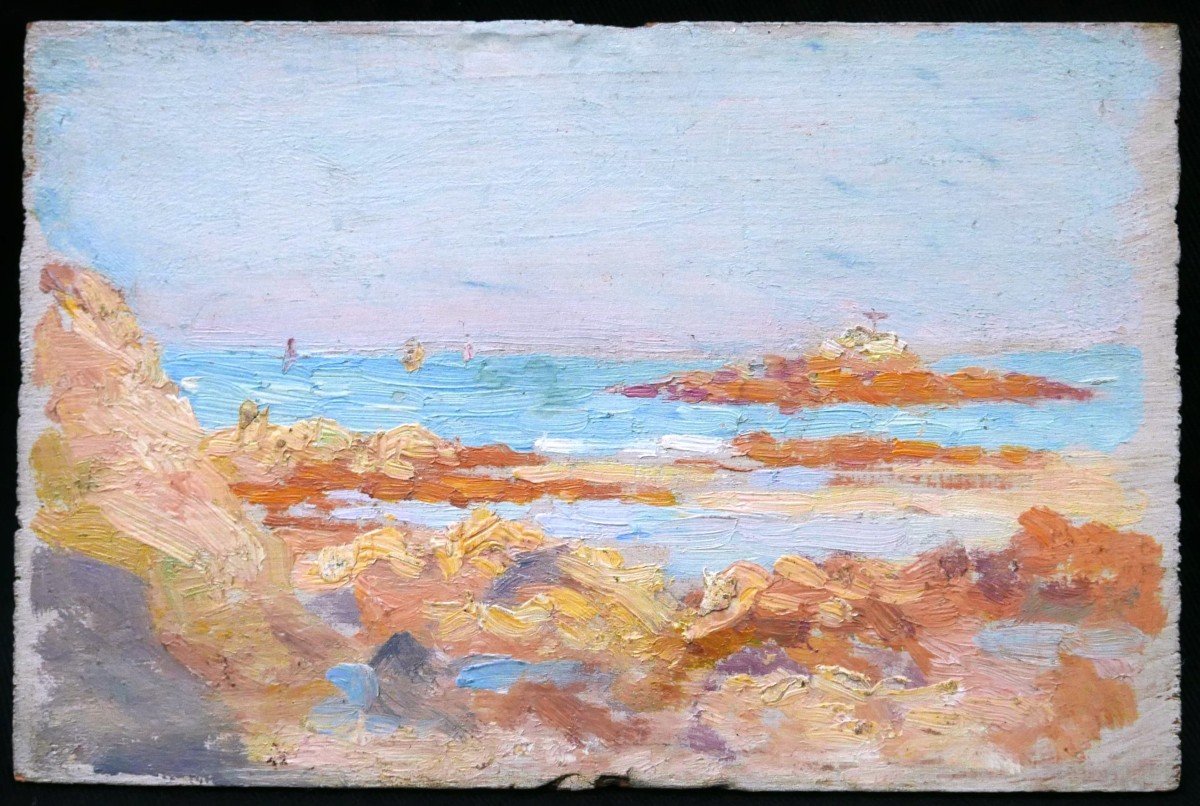 Paul Sieffert, Rocky Coast In Good Weather In Brittany / Interior At La Chaise-photo-4