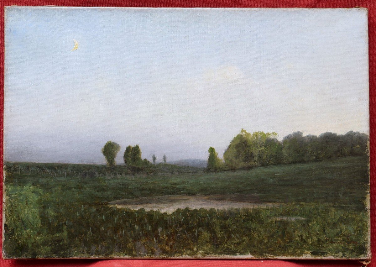 Jean-Antoine, dit Johannès SON, Paysage de l'Ain au crépuscule-photo-1