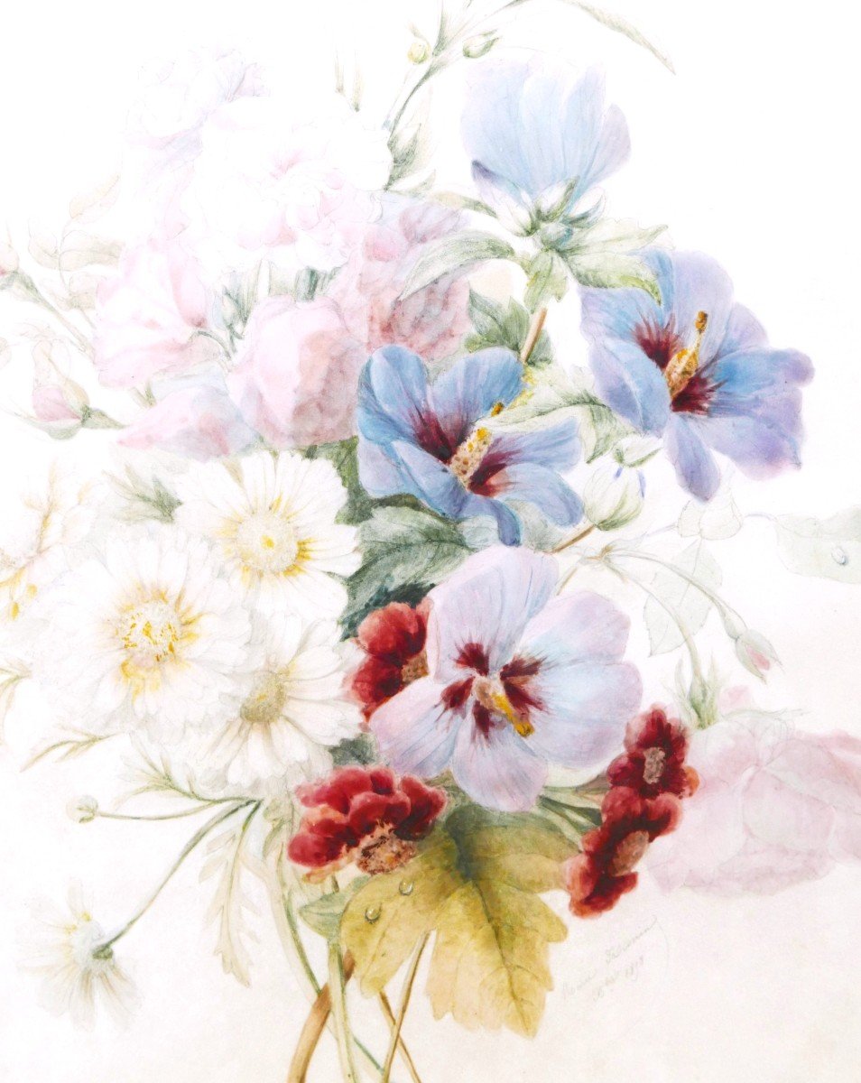Marie Riverin, Still Life With A Bouquet Of Flowers-photo-2