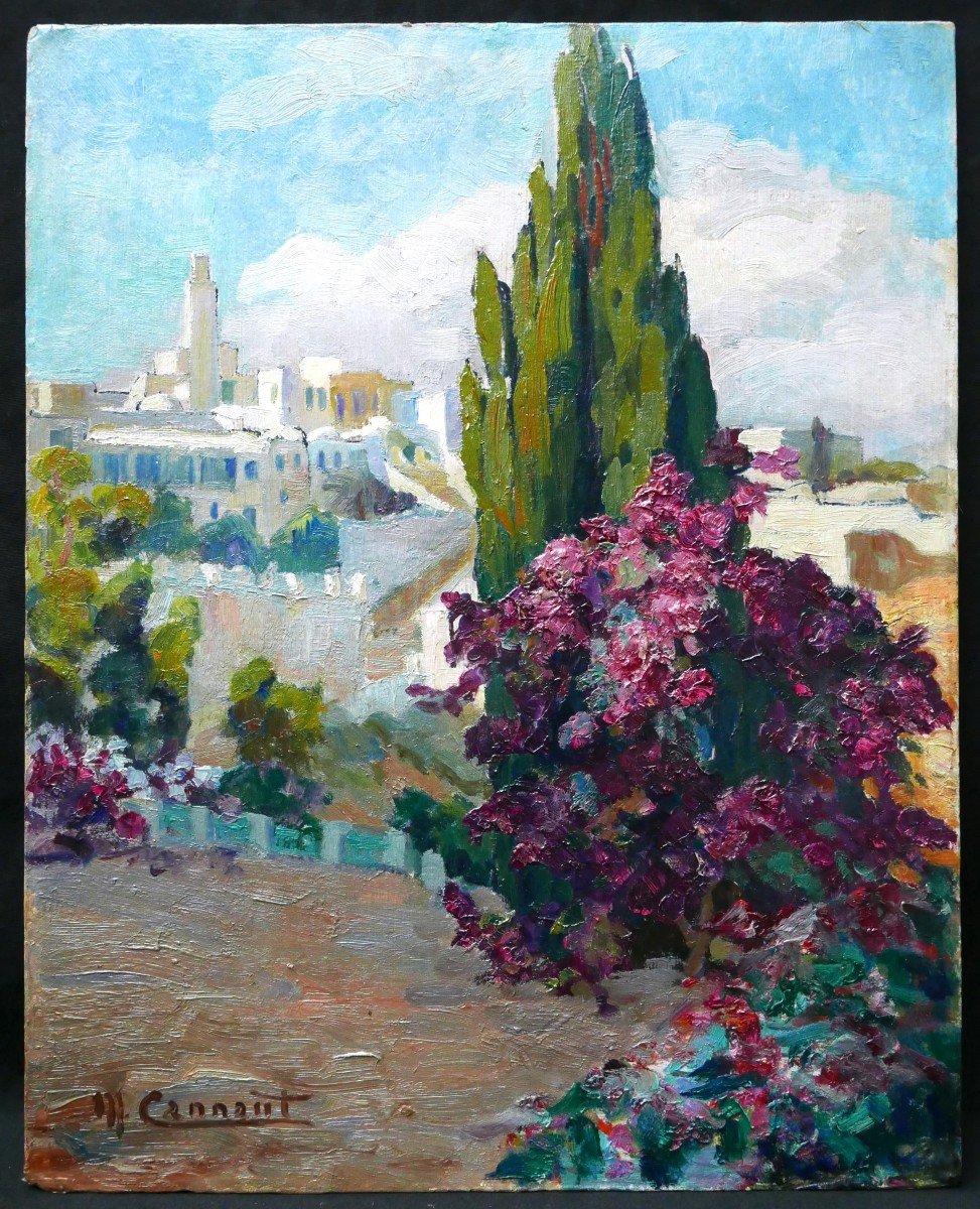 Micheline Cannaut-utz, Landscape In Sidi Bou-saïd (tunisia)-photo-4