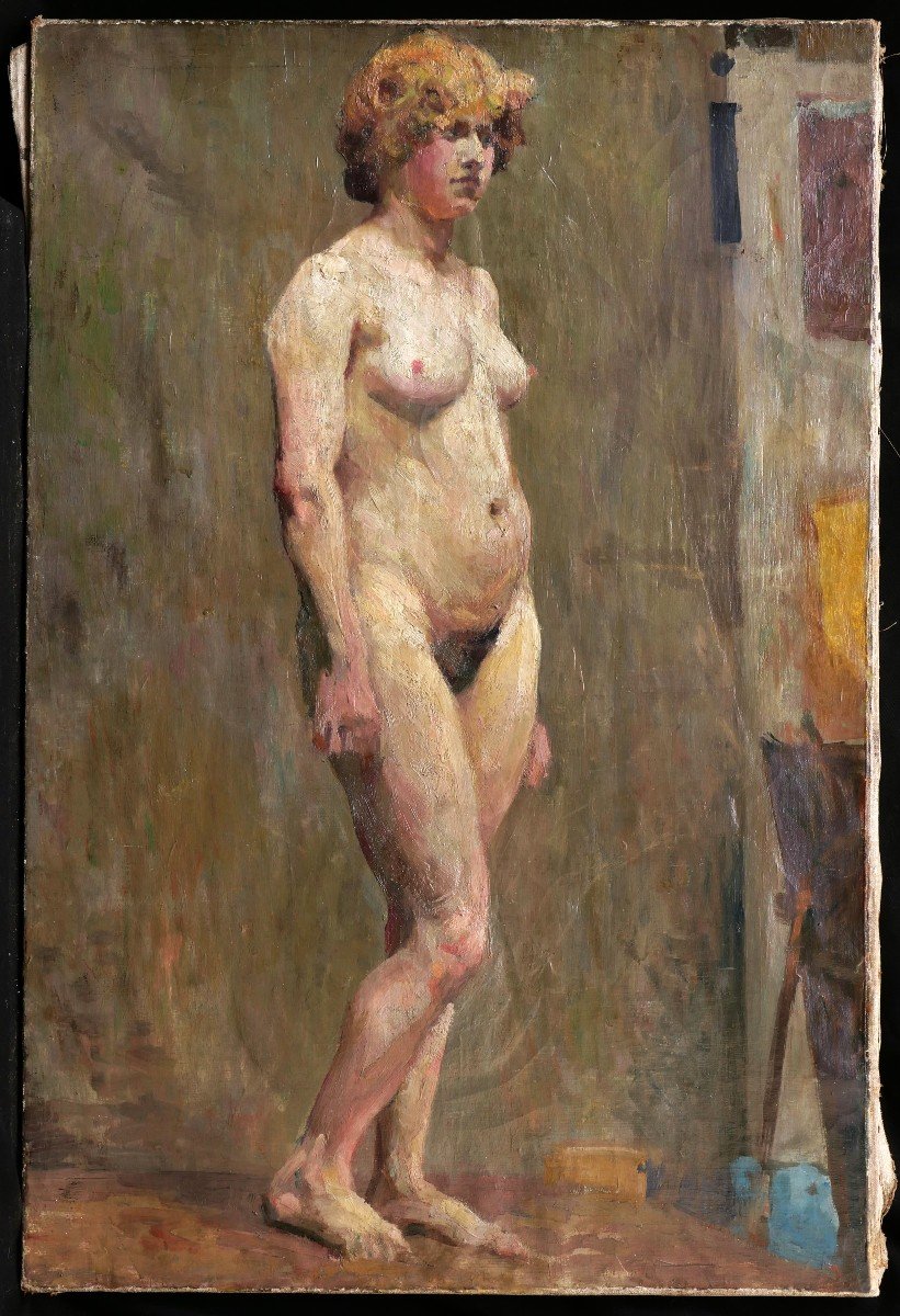 Charles Tcherniawsky, Nude Model In The Studio-photo-3