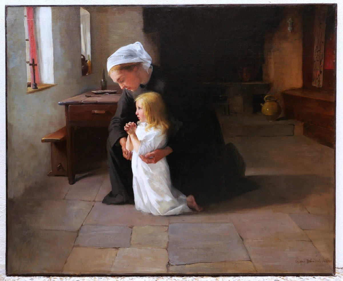 Pierre Aristide André Brouillet, The Morning Prayer (large Format)-photo-4