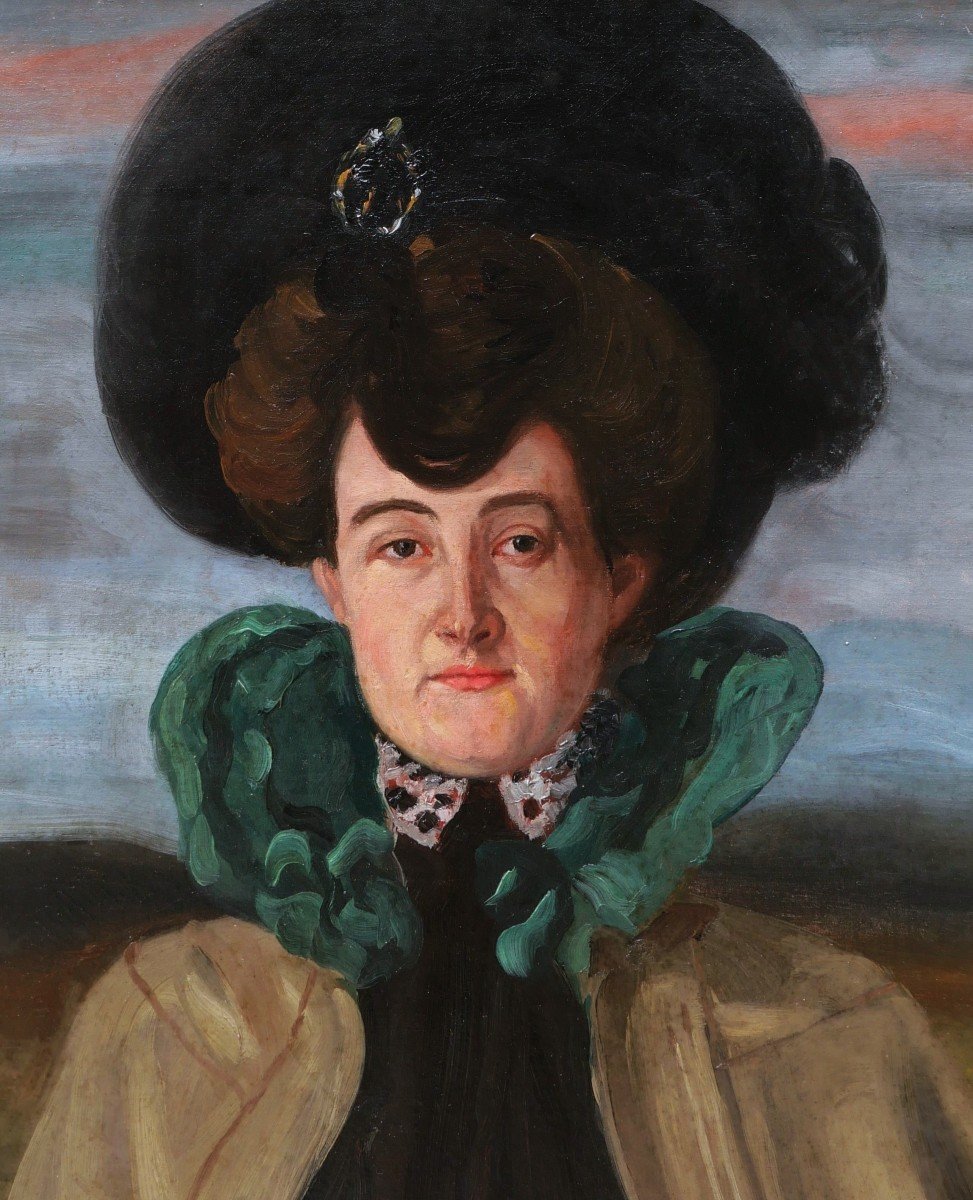 Francisco ITURRINO GONZALES, Portrait de Mauricia de Thiers au chapeau-photo-2