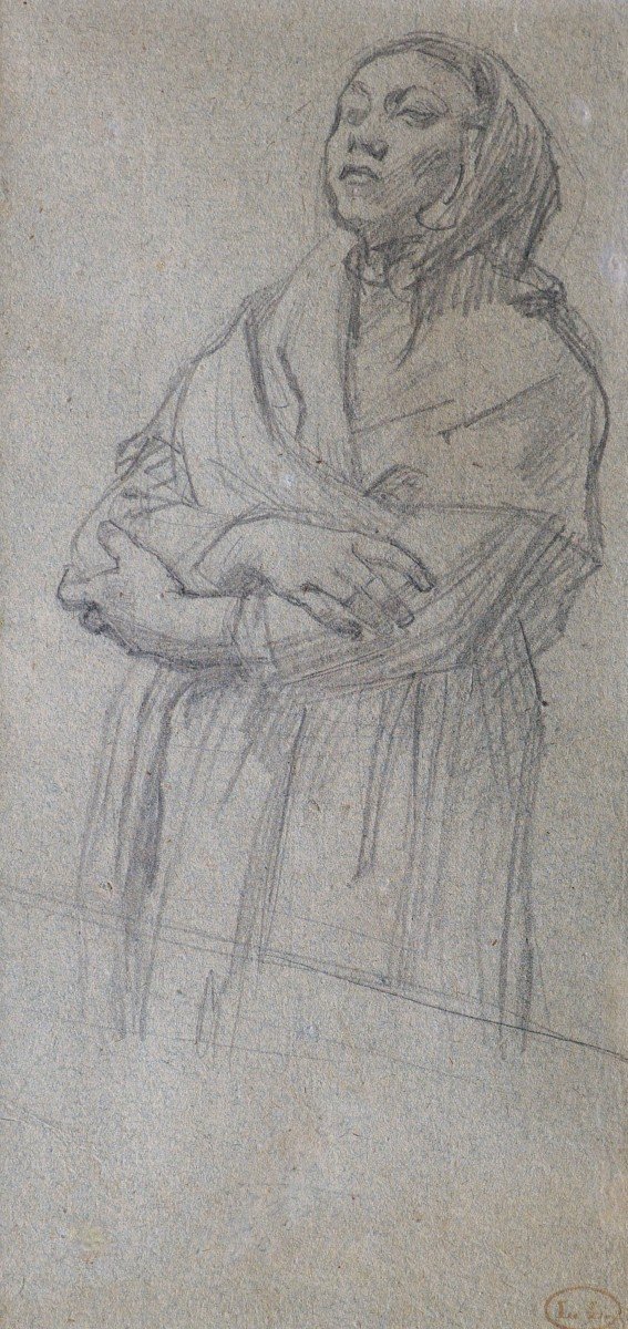 Léon Auguste LHERMITTE, Paysanne de Cauterets les bras croisés