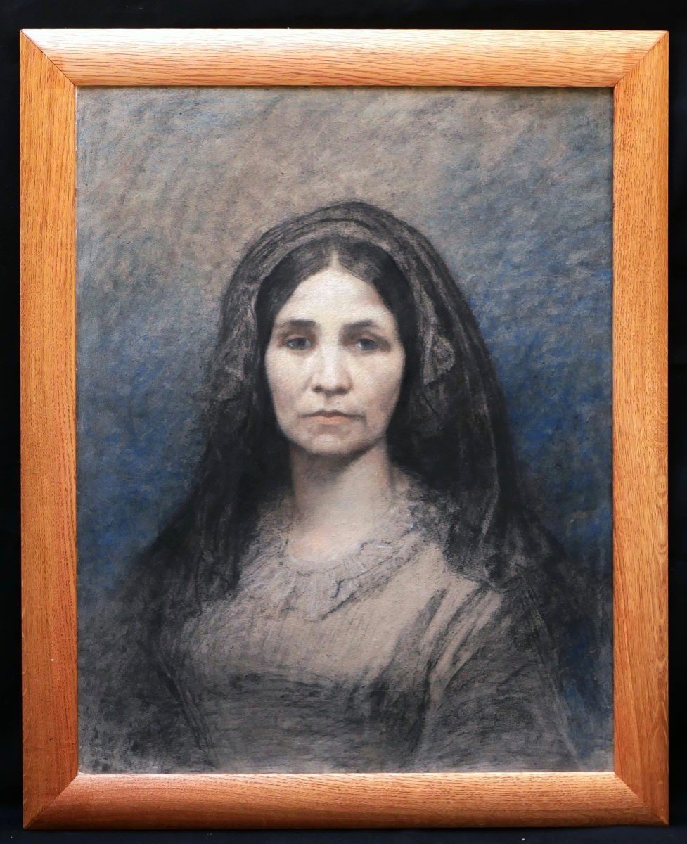 Augustin Feyen-perrin, Portrait Of Anne Christine Jacquemod-photo-3