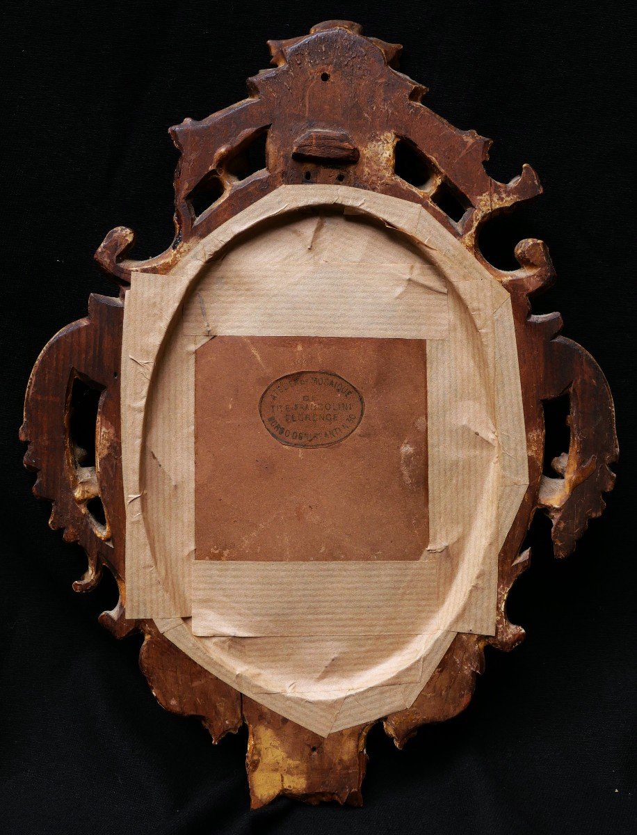 Workshop Of Tito Francolini, Italian Girl With Tambourine, Pietre Dure Plaque-photo-1