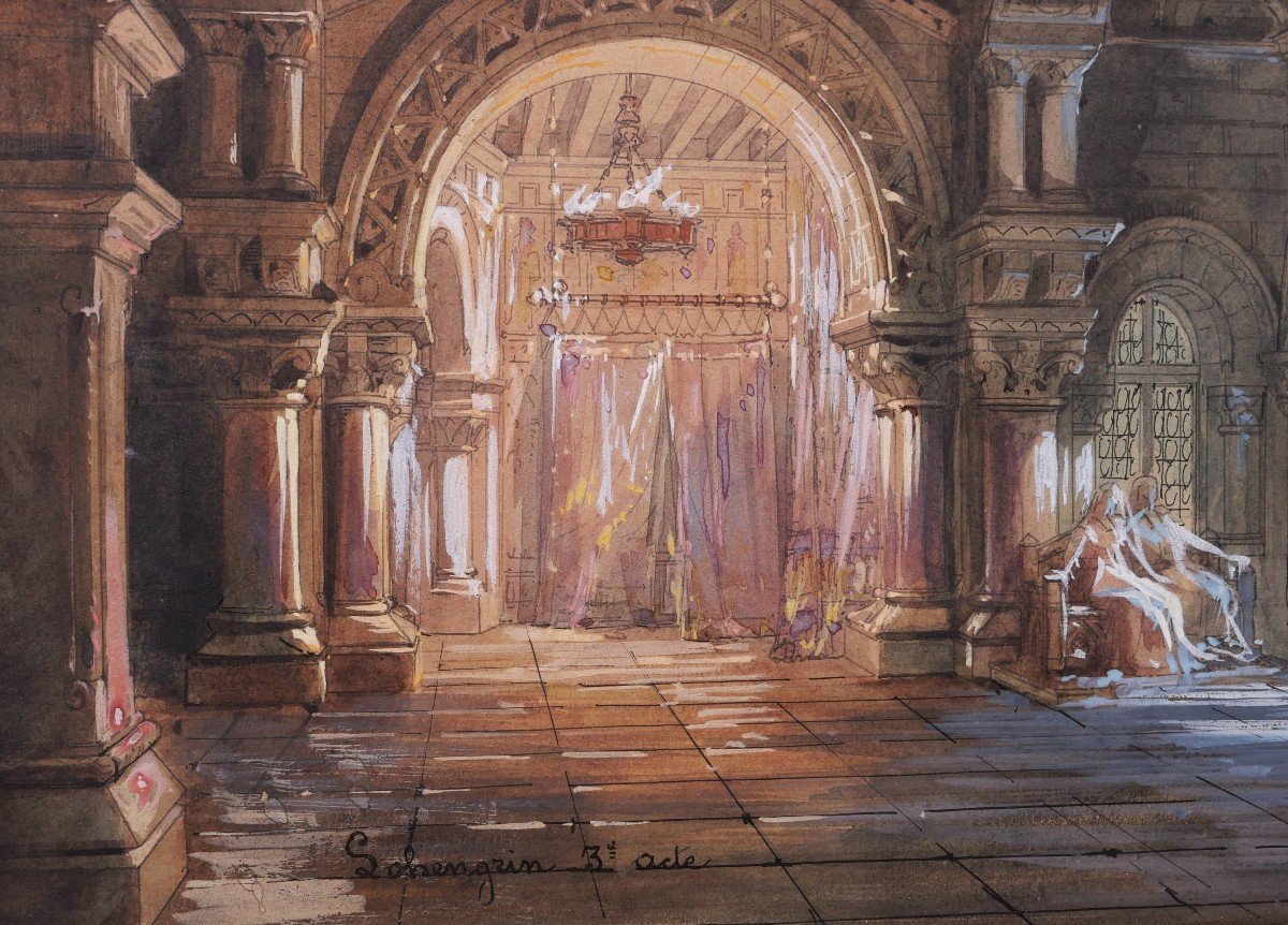 Jean-baptiste Lavastre And Eugène Carpezat, Set Design For Lohengrin By Richard Wagner-photo-2
