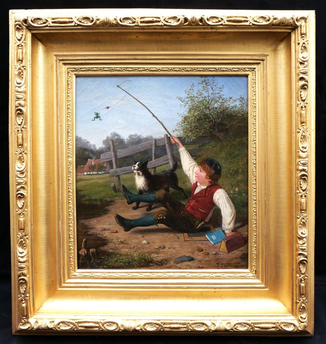 Fritz SONDERLAND, Le Pêcheur de grenouilles-photo-1