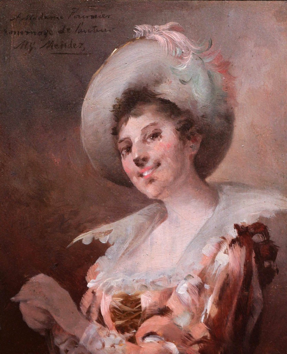 Manuel GONZÁLES MÉNDEZ, Jeune femme en costume du XVIIème siècle-photo-2
