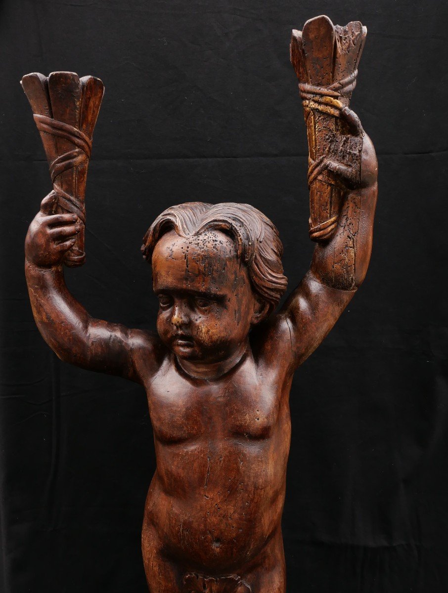18th Century French School, Large Torch-bearing Putto-photo-3