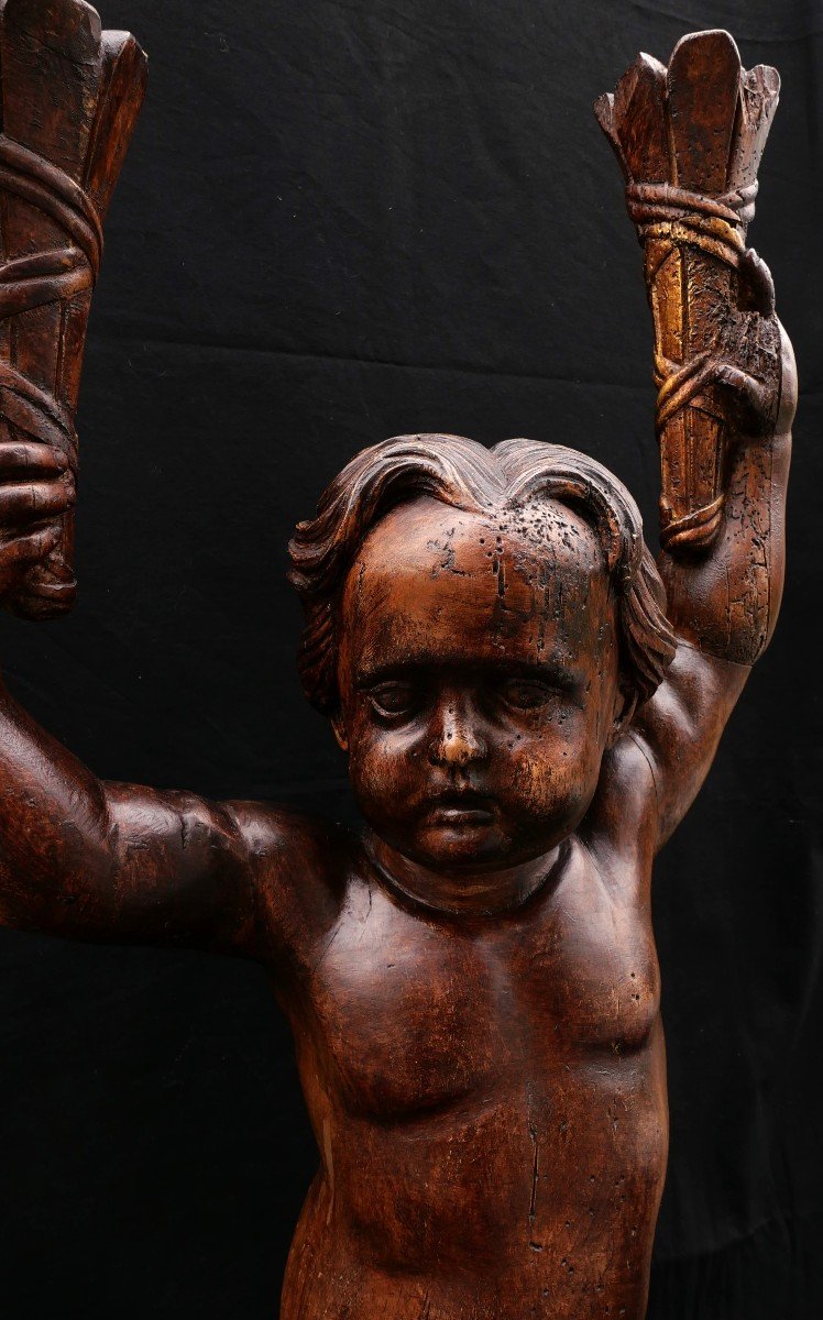 18th Century French School, Large Torch-bearing Putto-photo-4