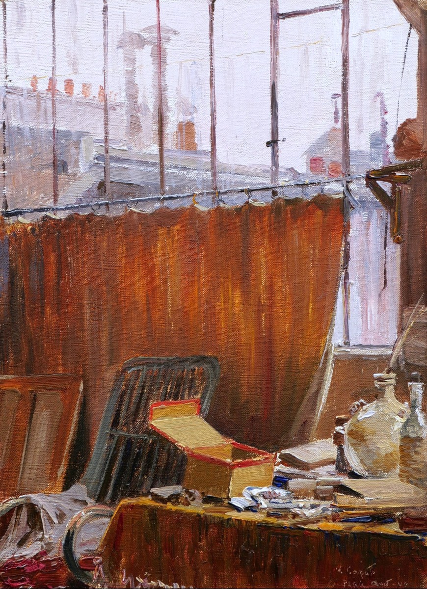 Ulisse Caputo, The Artist's Studio In Paris In 1909