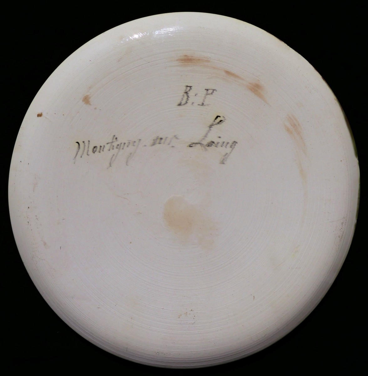 Montigny-sur-loing, Boué Et Petit Factory, Round Dish With Impressionist Rose Decoration-photo-4