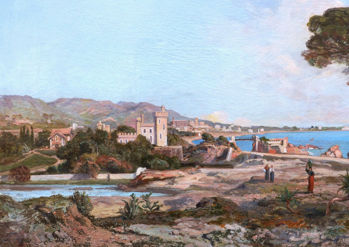 Henri-Arthur BONNEFOY, Paysage dans la baie de Cannes-photo-2