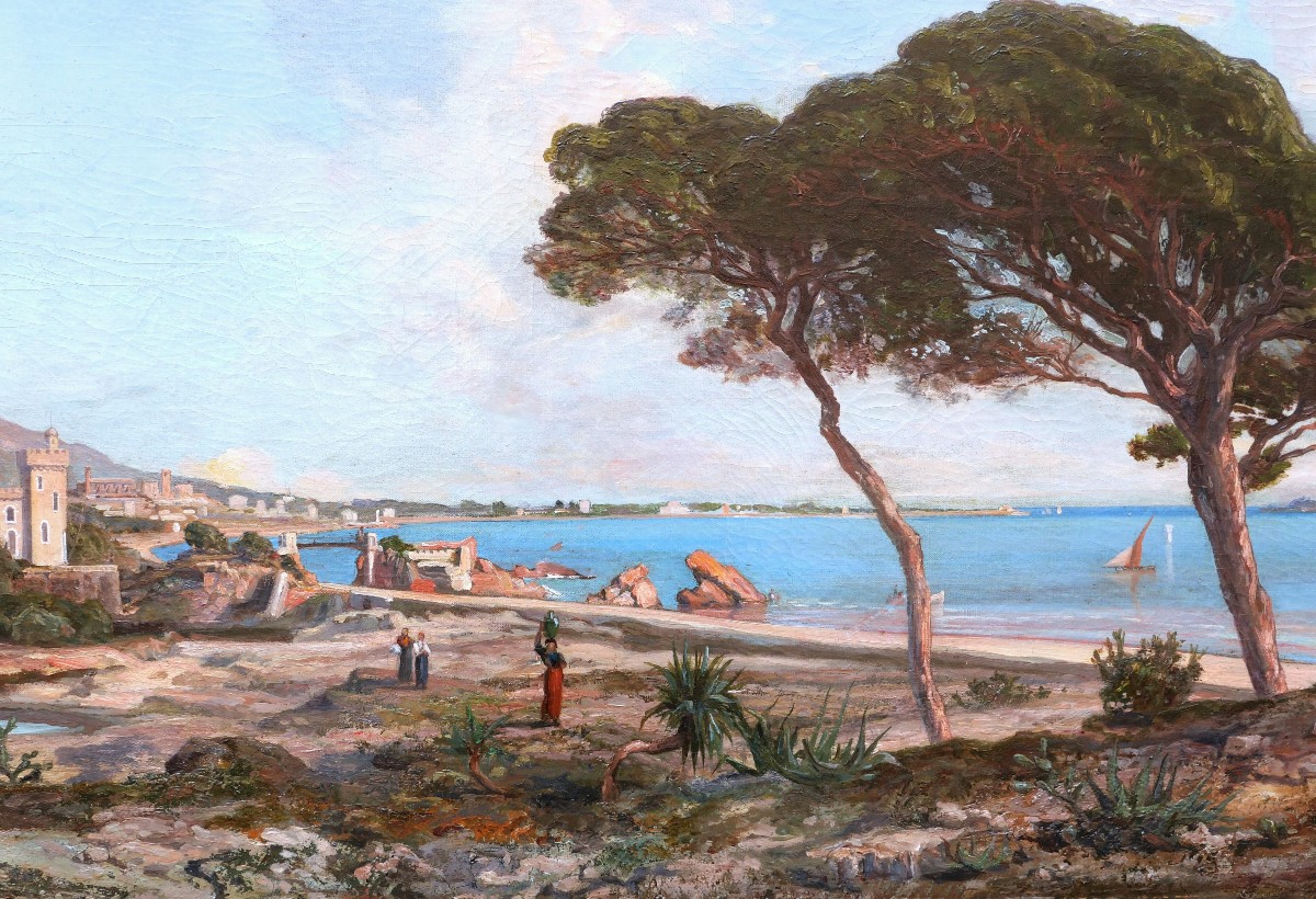 Henri-Arthur BONNEFOY, Paysage dans la baie de Cannes-photo-3