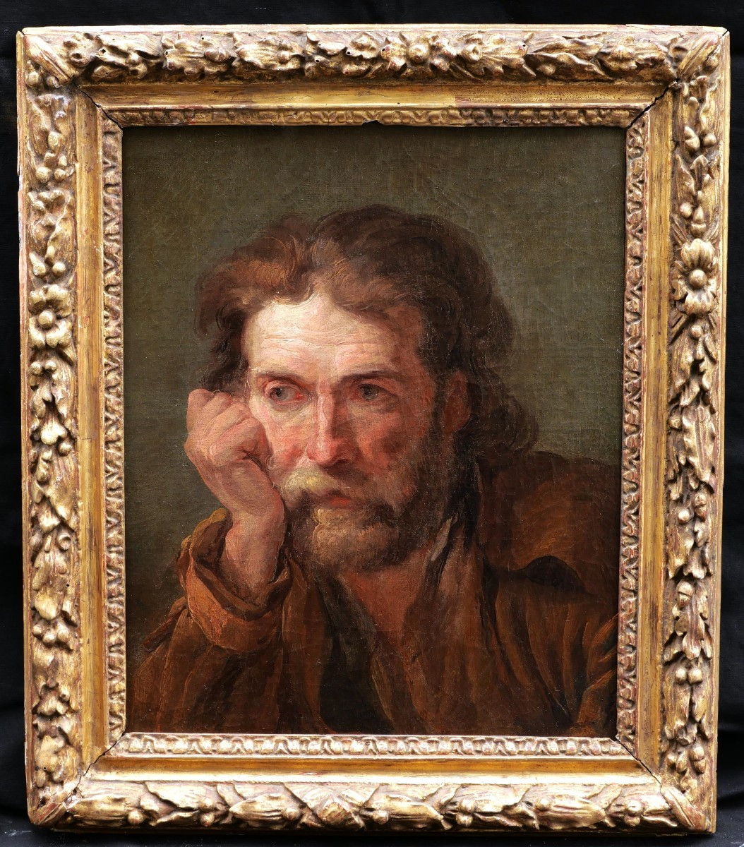 École FRANÇAISE du XVIIIème siècle, attribué à Joseph-Marie VIEN, La Mélancolie-photo-3