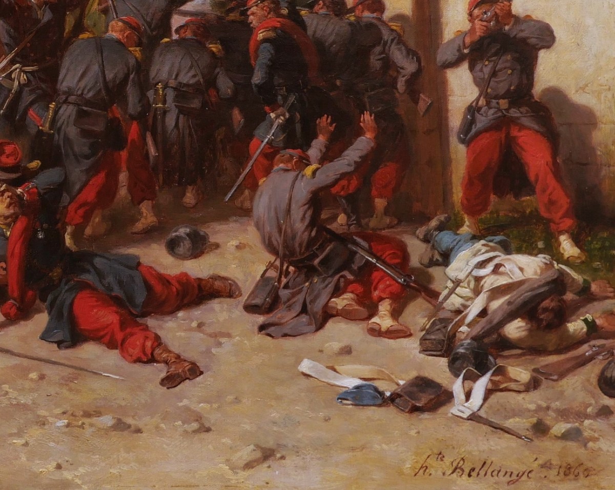 Hippolyte BELLANGÉ, Combat dans les rues de Magenta (GRAND FORMAT)-photo-1