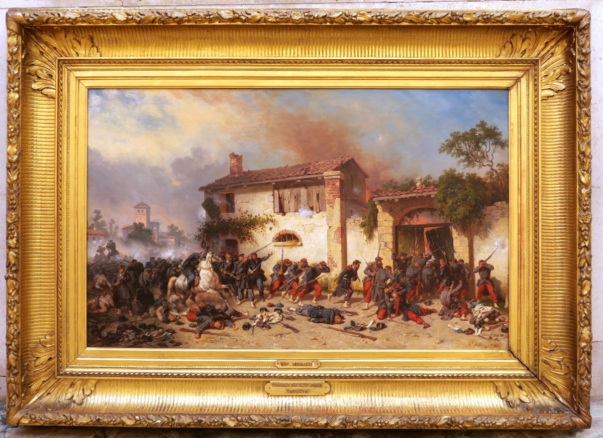 Hippolyte BELLANGÉ, Combat dans les rues de Magenta (GRAND FORMAT)-photo-2