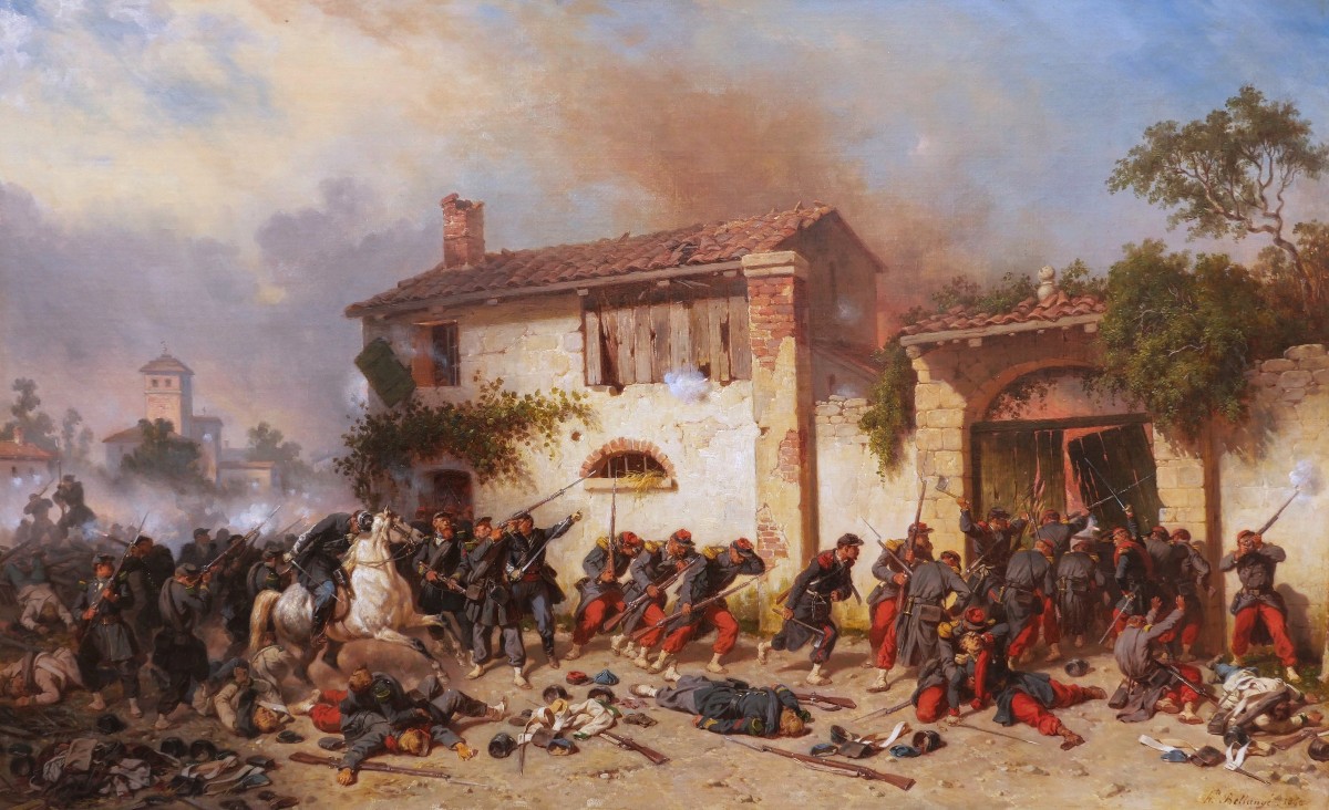 Hippolyte BELLANGÉ, Combat dans les rues de Magenta (GRAND FORMAT)