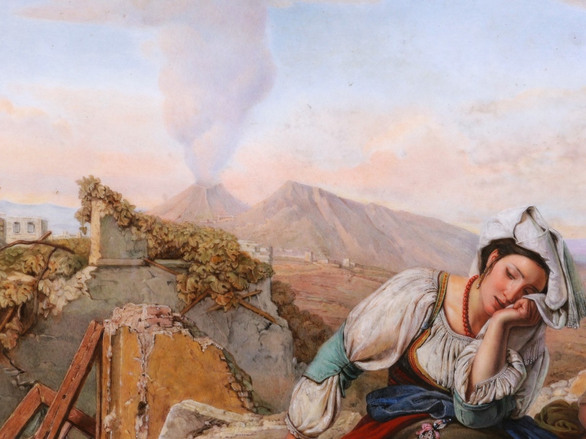 Amélie Leduc, After Louis Léopold Robert, The Day After The Earthquake, Porcelain-photo-2
