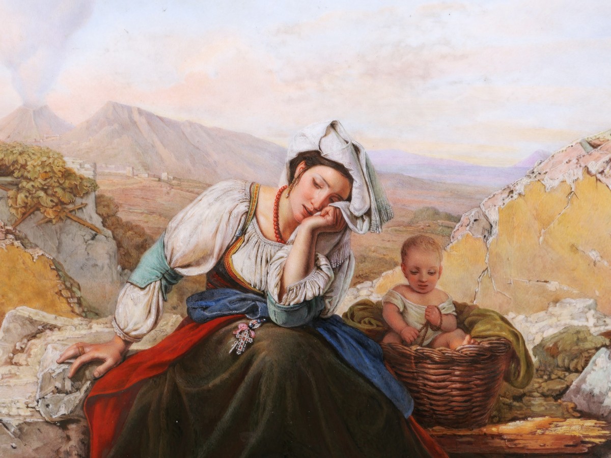Amélie Leduc, After Louis Léopold Robert, The Day After The Earthquake, Porcelain-photo-3