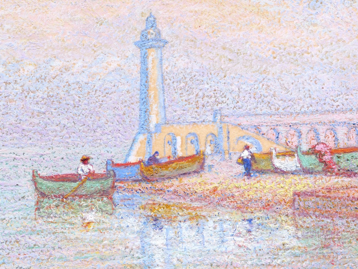 Jules Contant, Boats In Antibes-photo-2