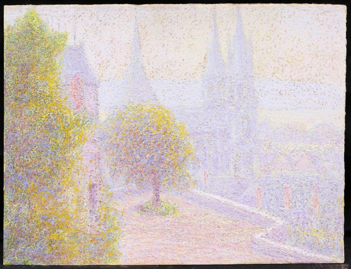 Jules Contant, View Of Blois With The Church Of Saint-nicolas Du Foix-photo-1