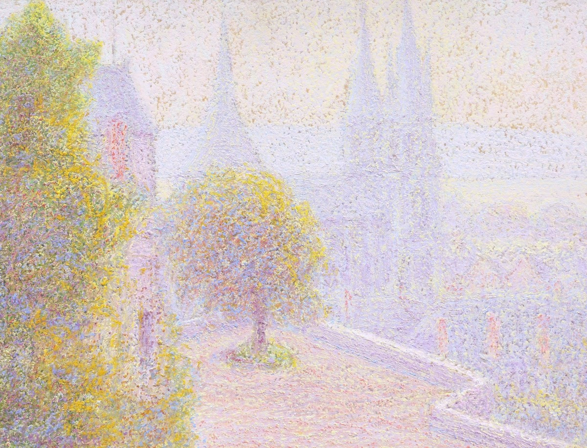 Jules Contant, View Of Blois With The Church Of Saint-nicolas Du Foix