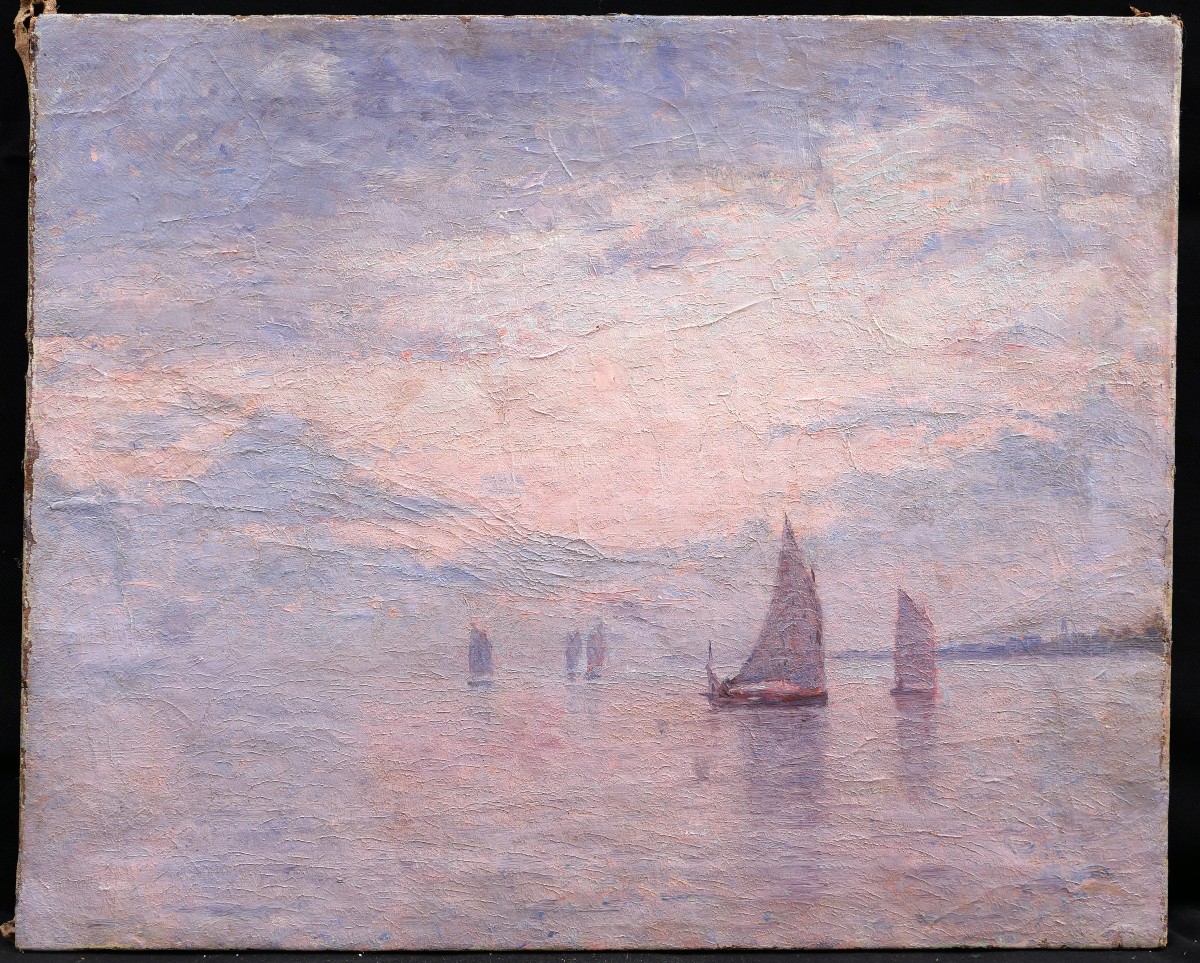 Attribué à Charles Louis Eugène SIGNORET, Marine-photo-4