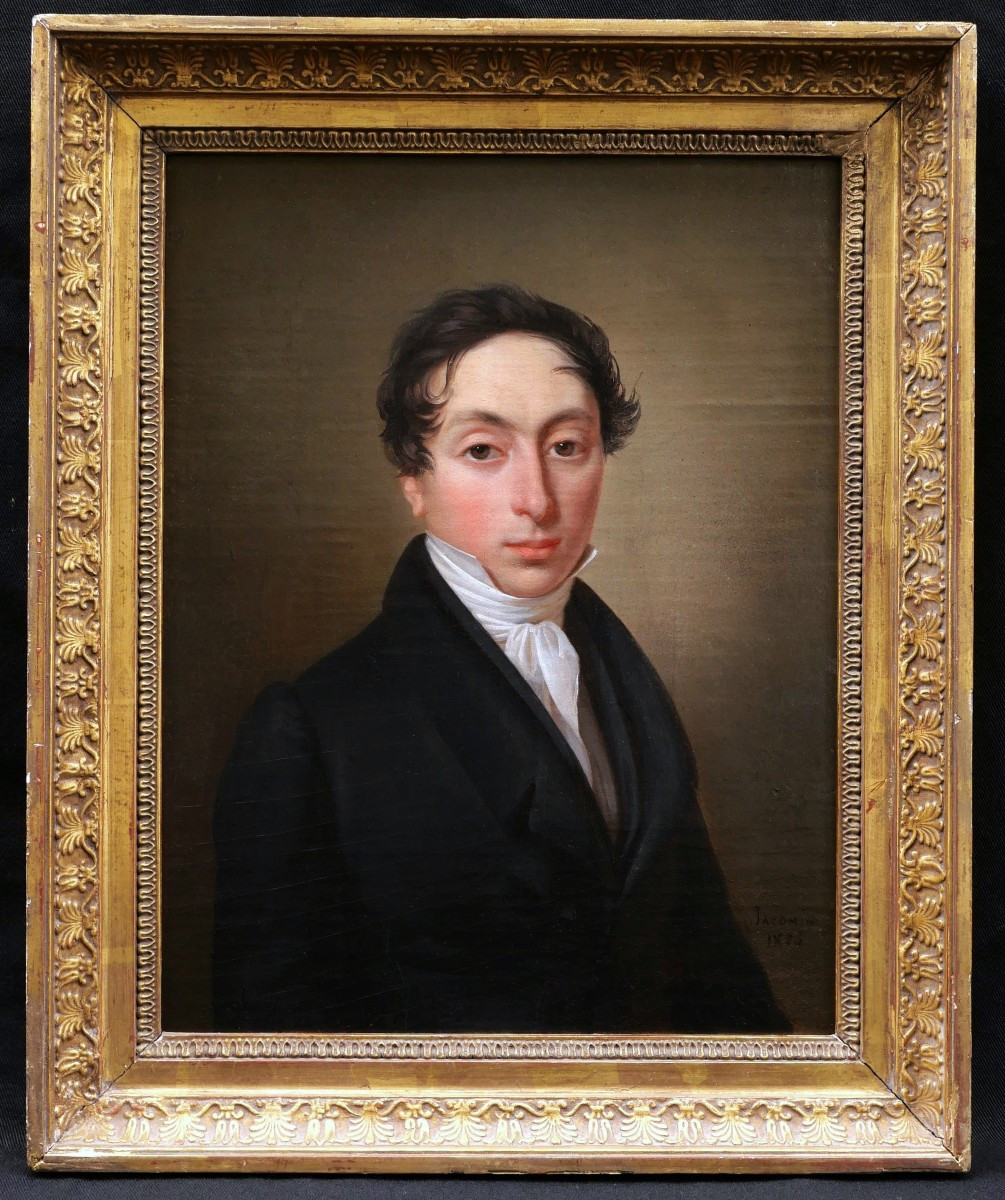 Jean-Marie JACOMIN, Portrait de jeune homme en redingote-photo-4