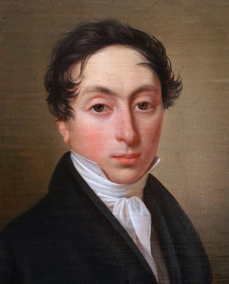 Jean-Marie JACOMIN, Portrait de jeune homme en redingote-photo-2