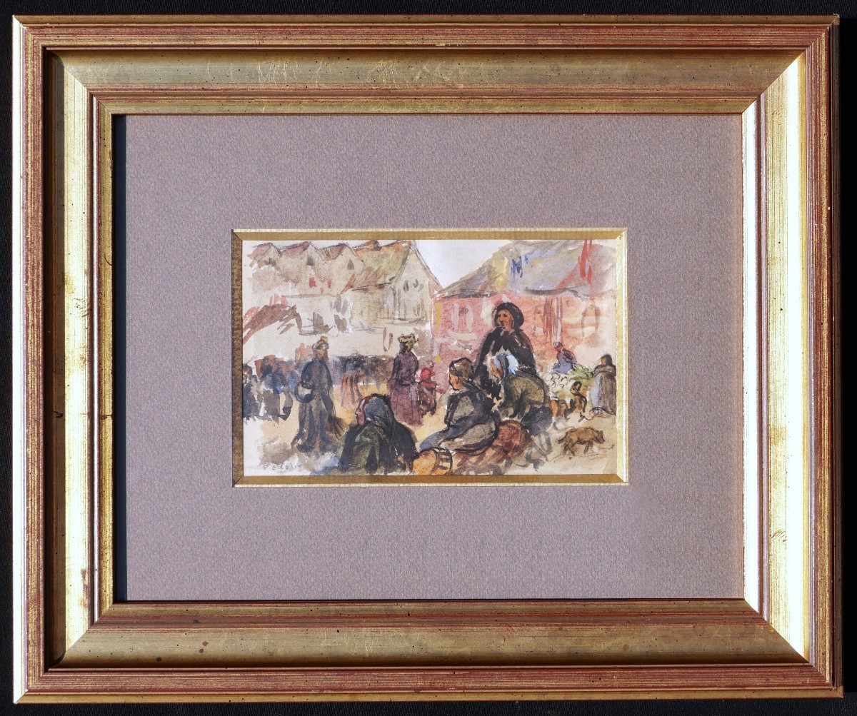 Paul-émile Colin, Market Scene In Brittany-photo-3