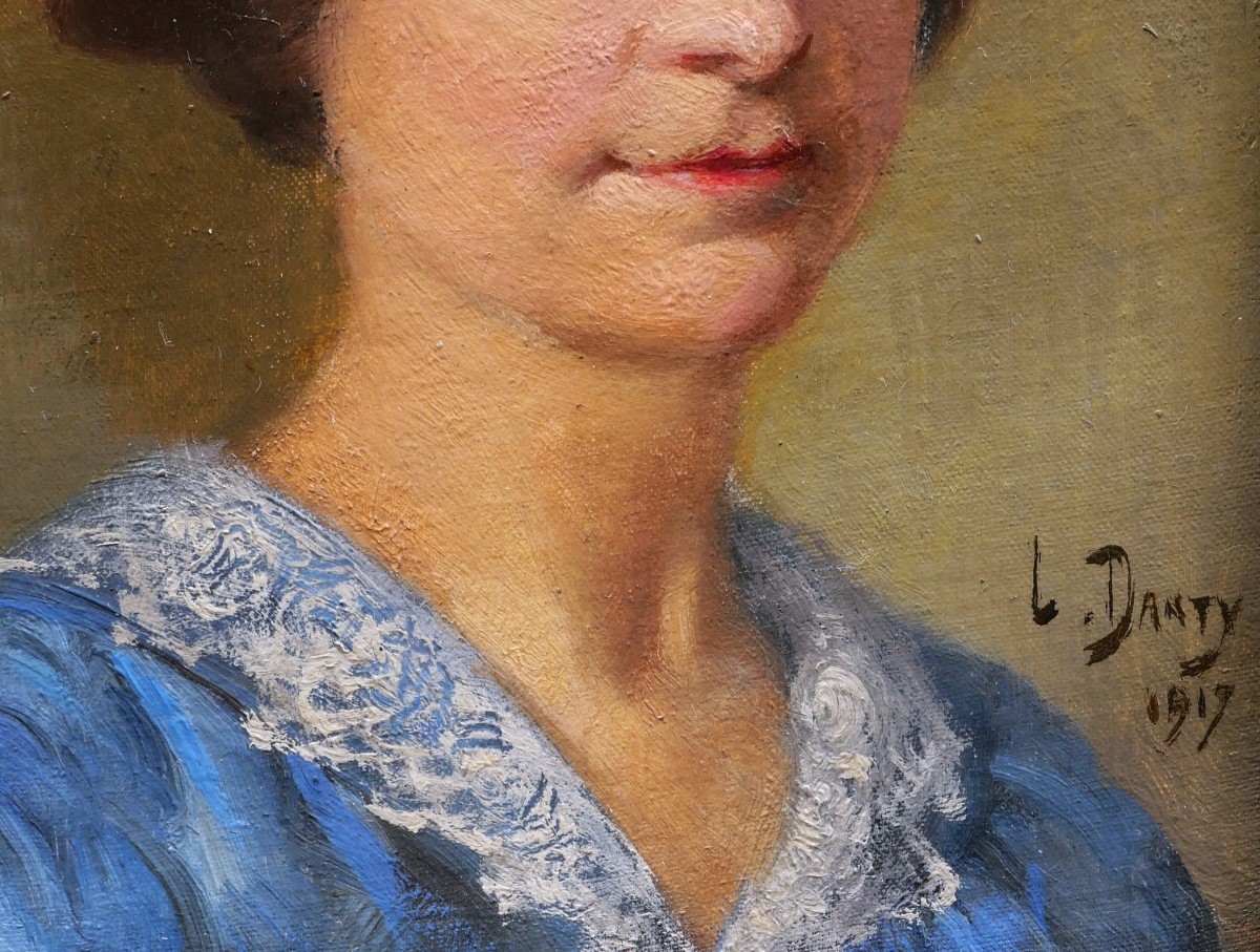 Léopold DANTY, Portraits d'un homme et d'une femme portant un chapeau-photo-4