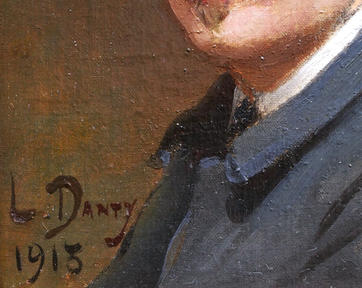 Léopold DANTY, Portraits d'un homme et d'une femme portant un chapeau-photo-1