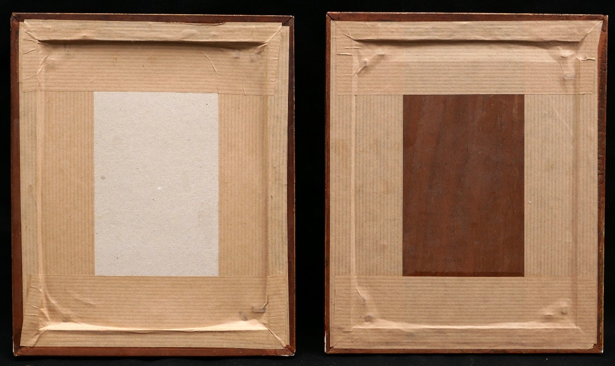 Léopold DANTY, Portraits d'un homme et d'une femme portant un chapeau-photo-2