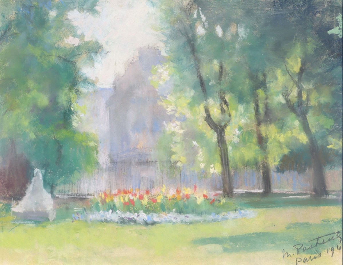 Marthe PASTEUR, Parterre fleuri au Jardin du Luxembourg
