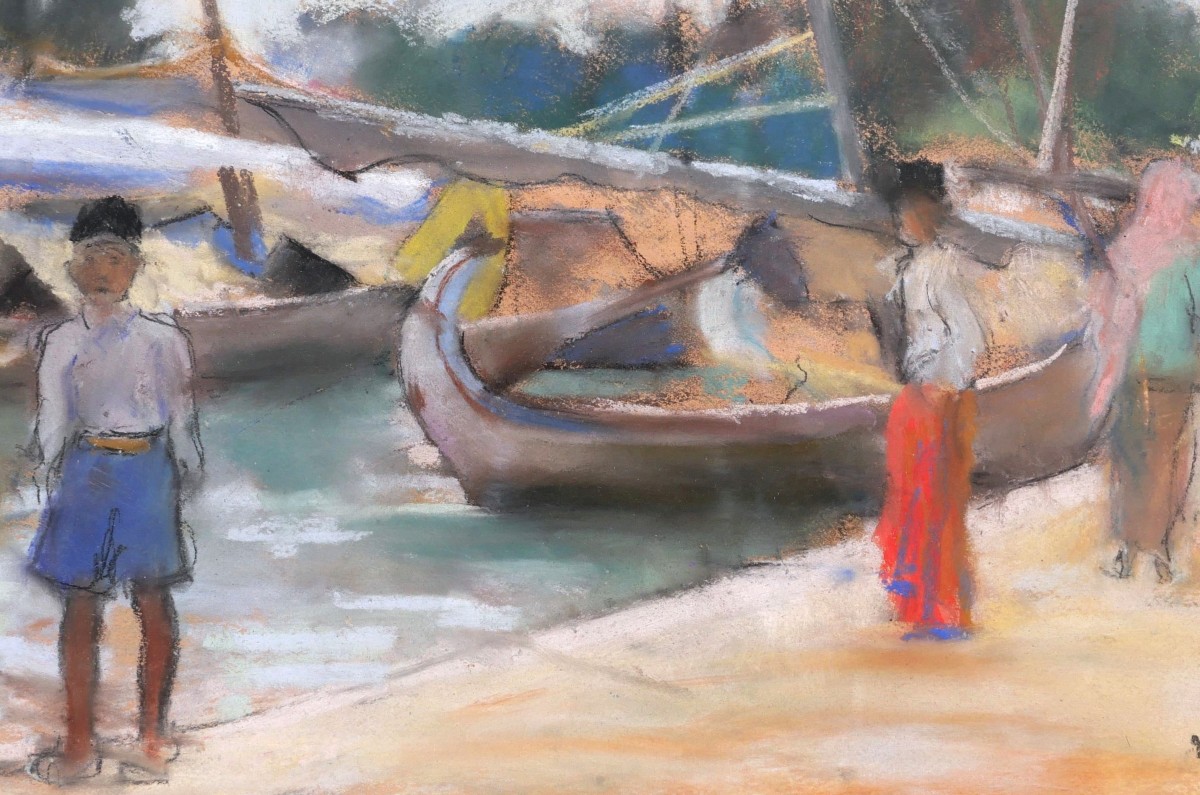 Marthe Pasteur, Figures On The Port Of Batavia (current Jakarta) In Indonesia-photo-2