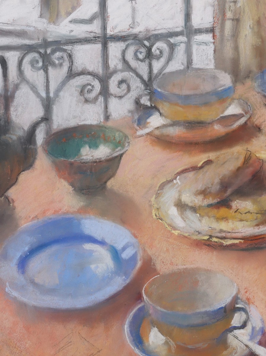 Marthe Pasteur, Breakfast, Snow-covered Roofs In Paris-photo-2