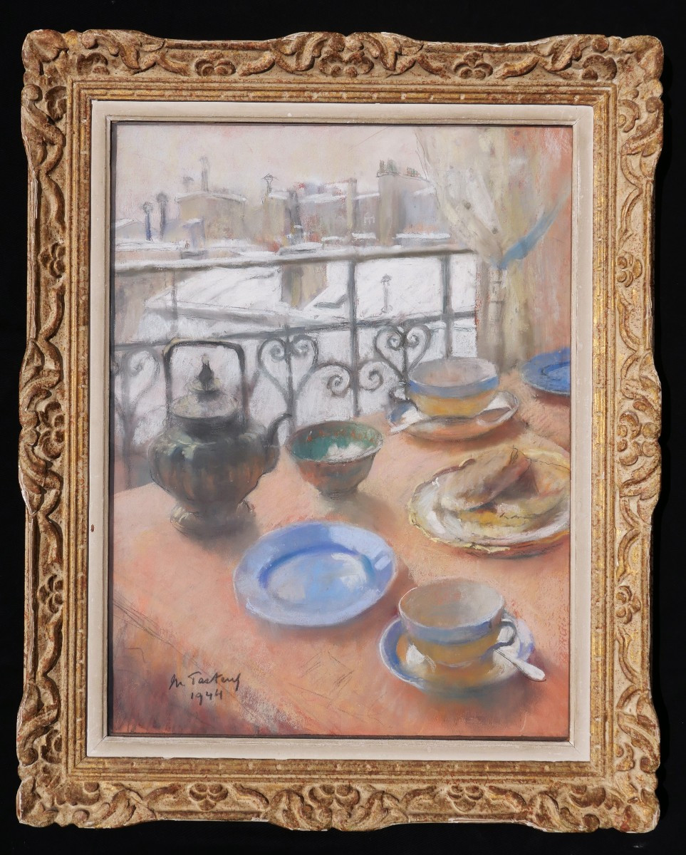 Marthe Pasteur, Breakfast, Snow-covered Roofs In Paris-photo-4
