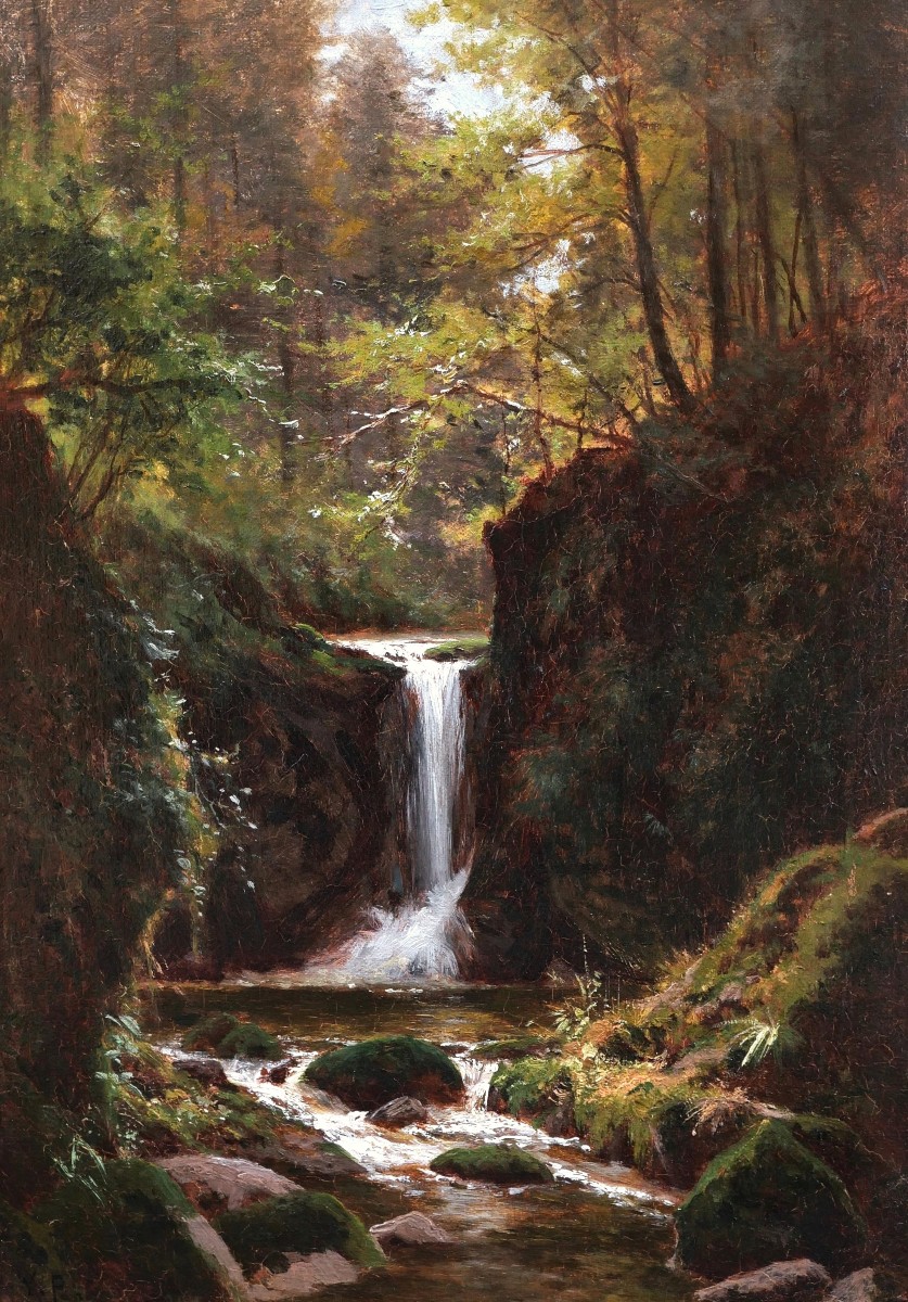 Victor PUHONNY, Cascade en forêt