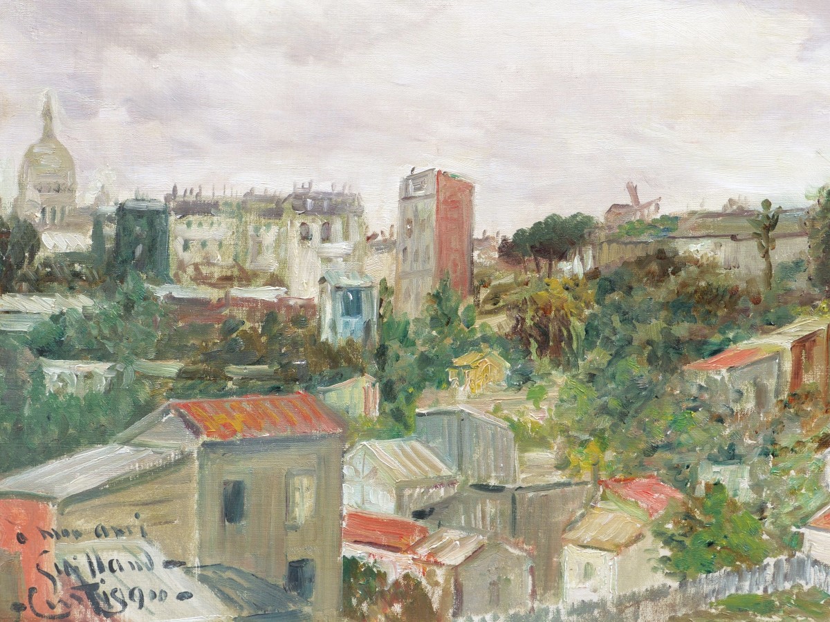 Georges Vaughan CURTIS, Vue générale de la Butte de Montmartre-photo-3