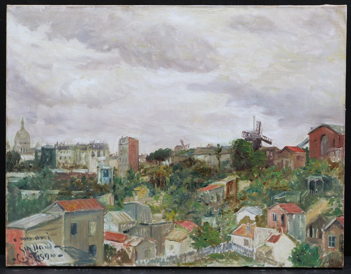 Georges Vaughan CURTIS, Vue générale de la Butte de Montmartre-photo-3