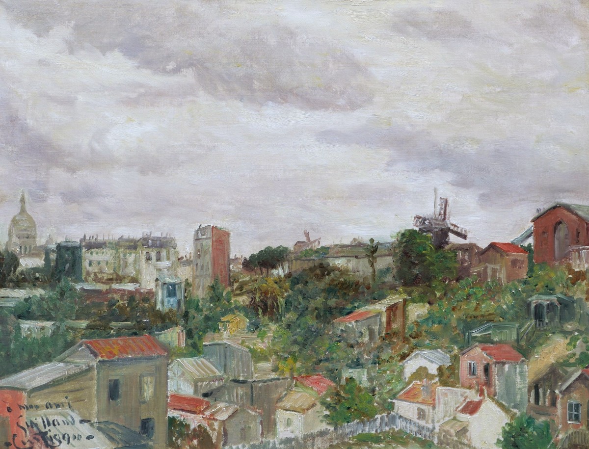 Georges Vaughan CURTIS, Vue générale de la Butte de Montmartre