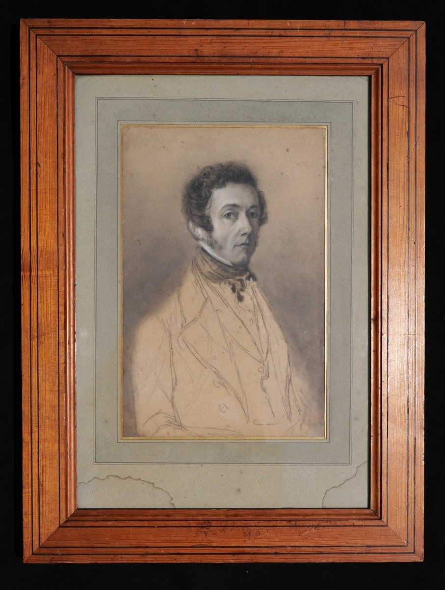 École FRANÇAISE circa 1830, Portrait d'homme-photo-3