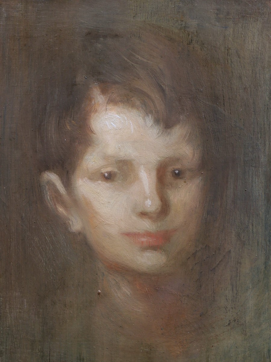 Attribué à Armand BERTON, Portrait d'enfant-photo-2